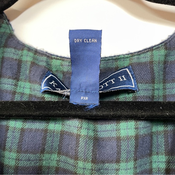 Navy Blue Grandmacore Y2K Karen Scott Christmas Cat Holiday Felt Vest 2X Plaid - Picture 3 of 7